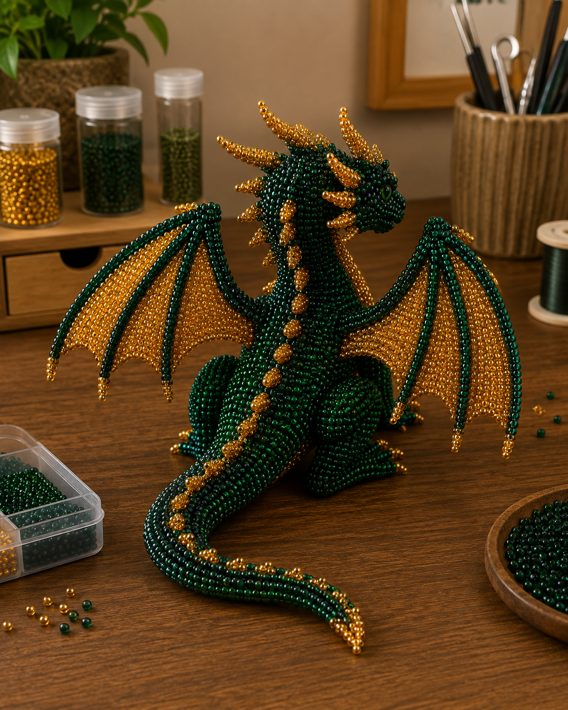 3D Beaded Dragon Pattern PDF | Dragon Beading Tutorial view 5